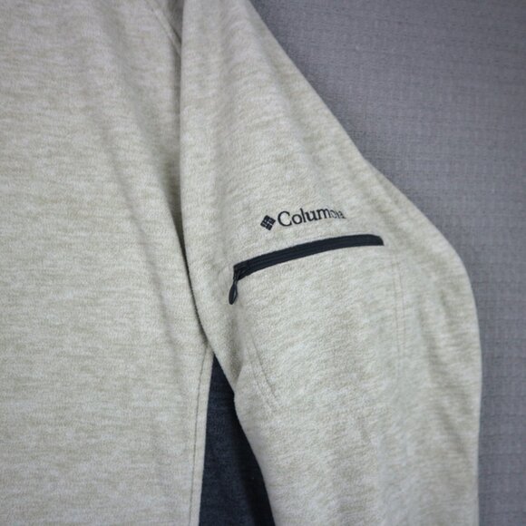 Vintage Columbia Fleece Two Tone Cream / Grey Longsleeve Mens XL - Picture 4 of 6